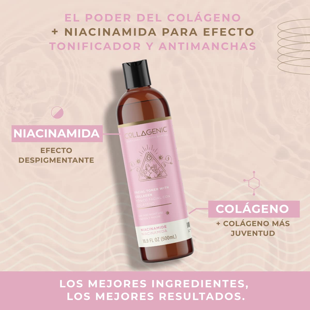 Foto 2 | Tónico Facial Anti Manchas Collagenic Niacinamida 500 Ml