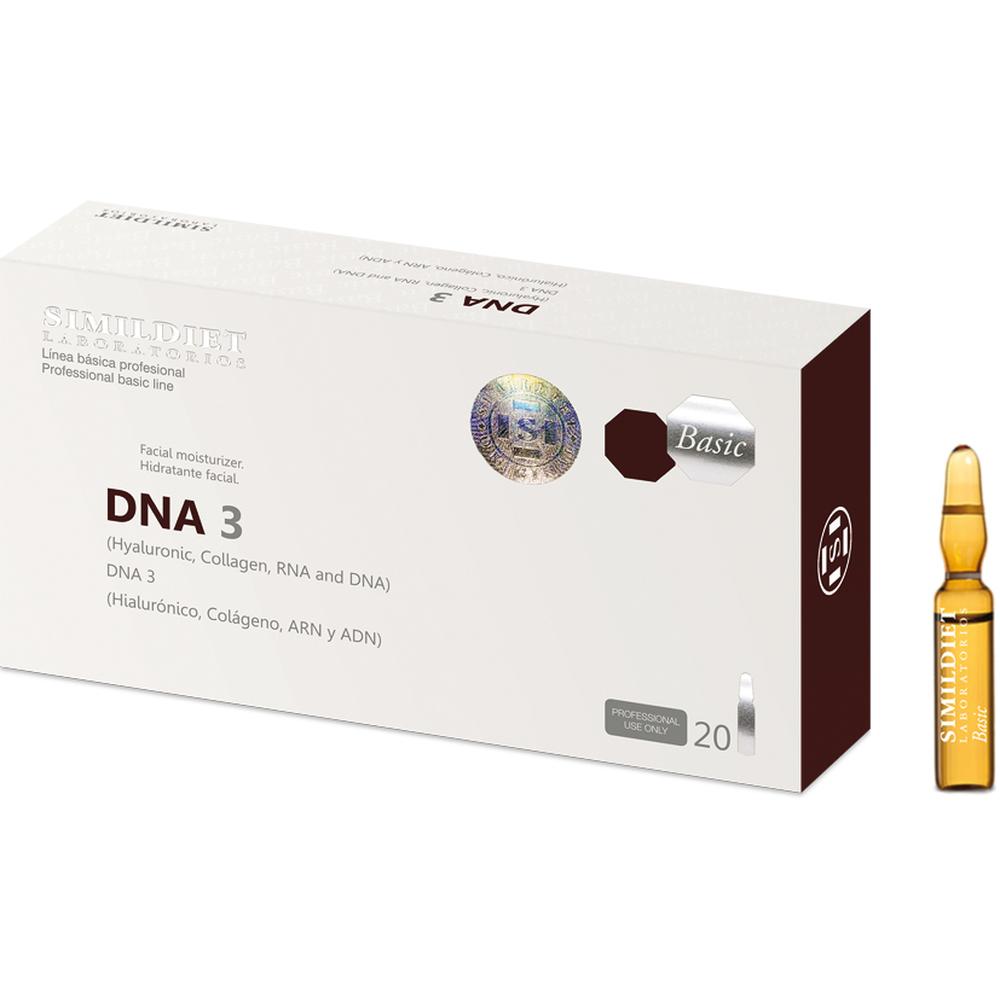 Hidratante Facial/Reafirmante/Antienvejecimiento Mesoterapia Simildiet Laboratorios DNA-3 20 Ampolletas de 20 ml C/U