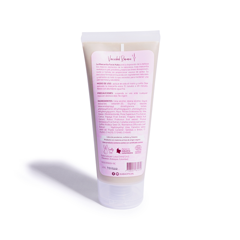 Foto 6 pulgar | Mascarilla Facial De Banano Kaba 200 Ml