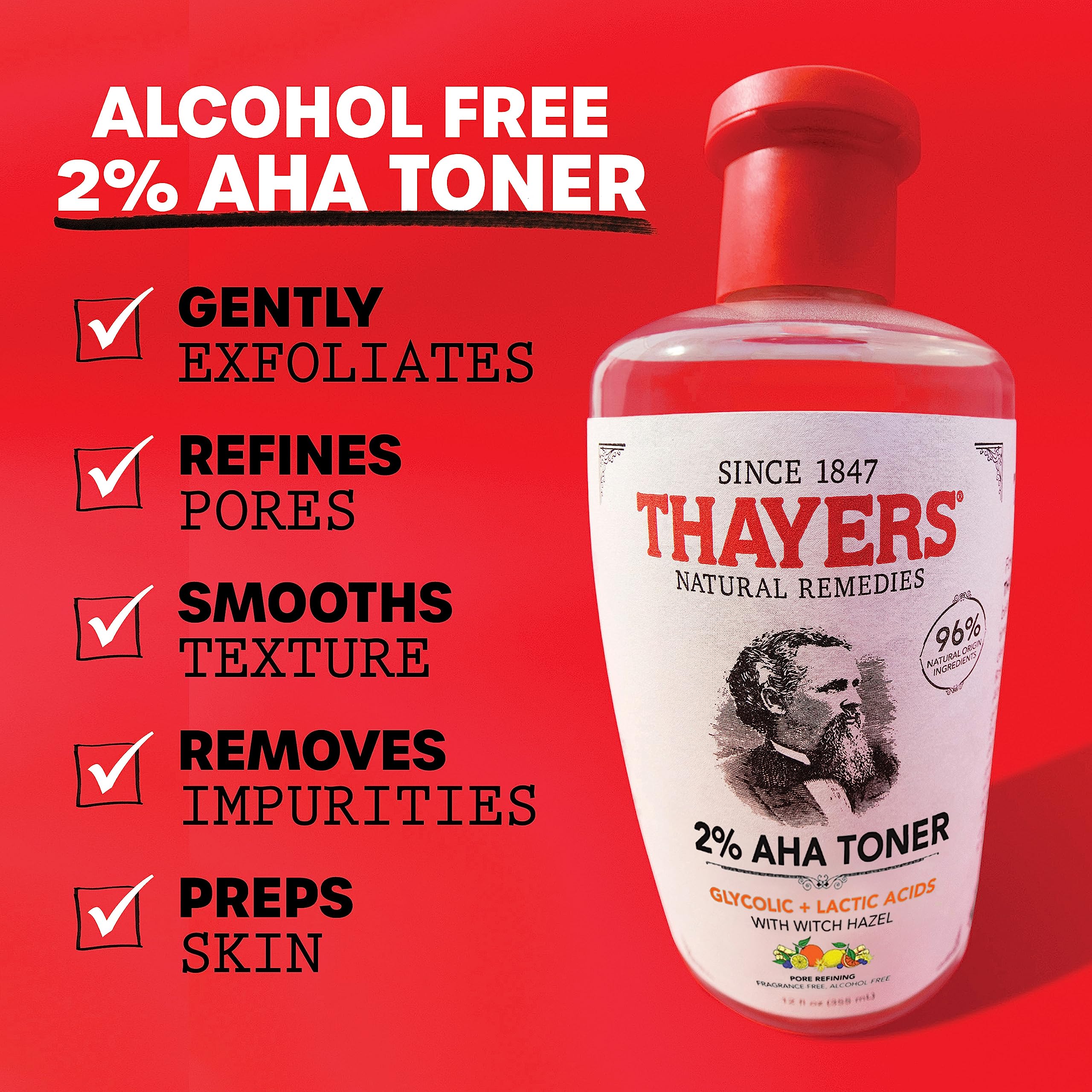 Foto 2 | Tónico Exfoliante Thayers 2% Aha Con Ácido Glicólico 360 Ml - Venta Internacional.