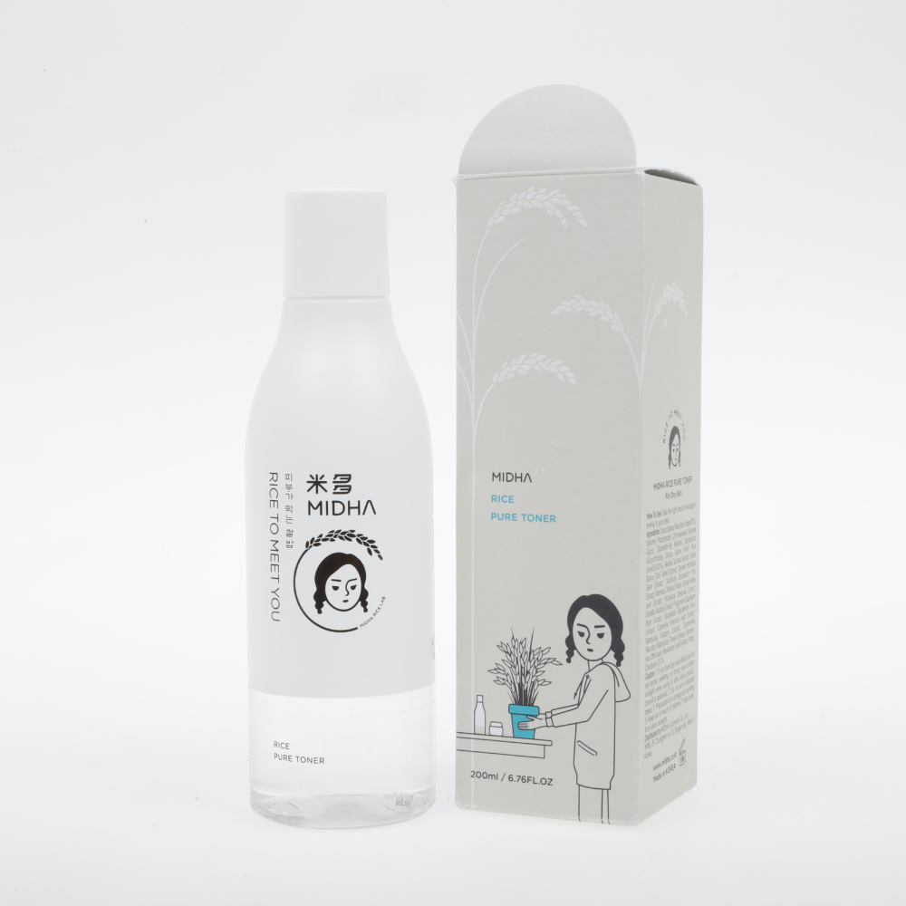 Midha Tónico Facial Piel Seca Y Sensible A Base De Arroz 200 Ml