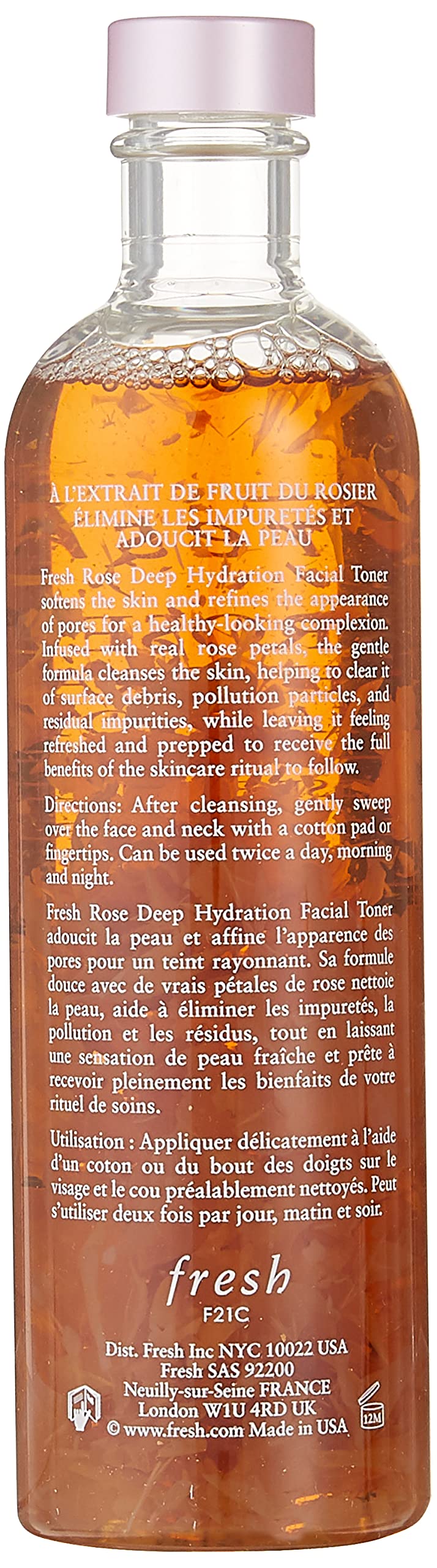 Foto 3 pulgar | Tónico Facial Fresh Rose Deep Hydration 250 Ml - Venta Internacional.