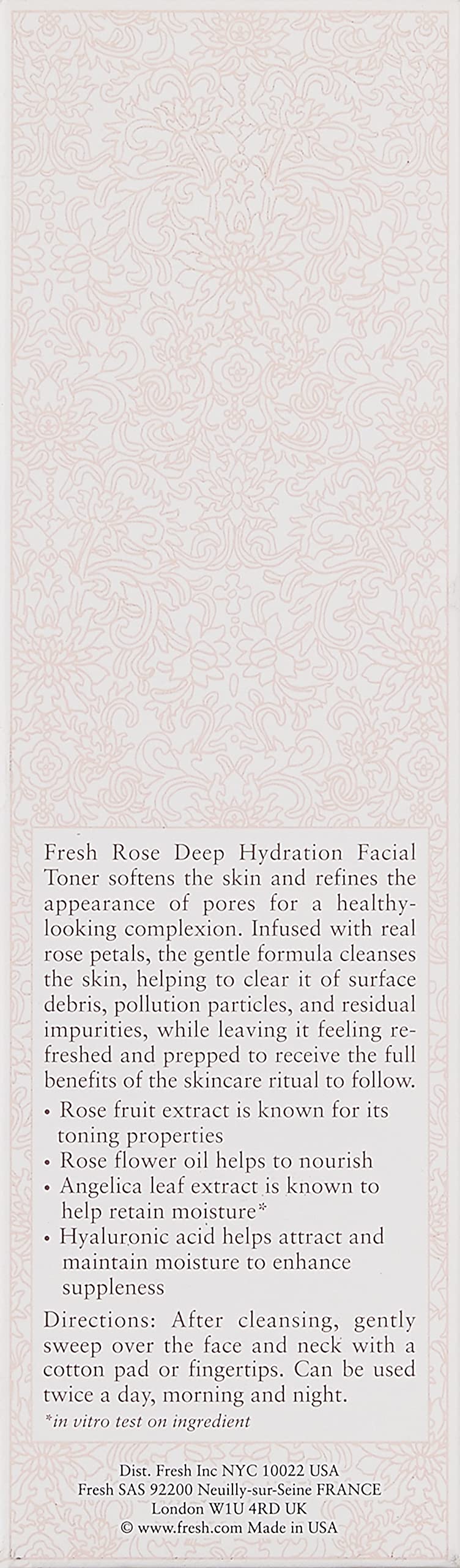 Foto 5 pulgar | Tónico Facial Fresh Rose Deep Hydration 250 Ml - Venta Internacional.