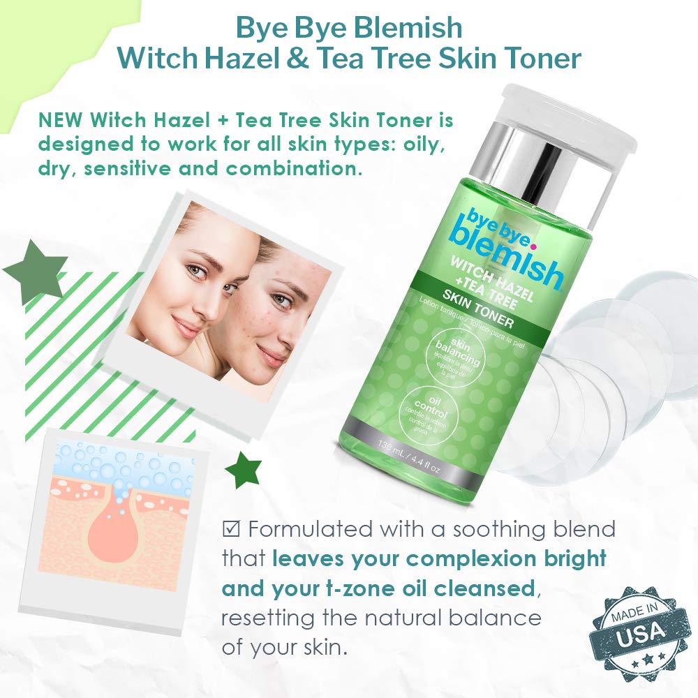 Foto 5 pulgar | Tónico Bye Bye Blemish Witch Hazel + Árbol De Té 130 Ml - Venta Internacional.
