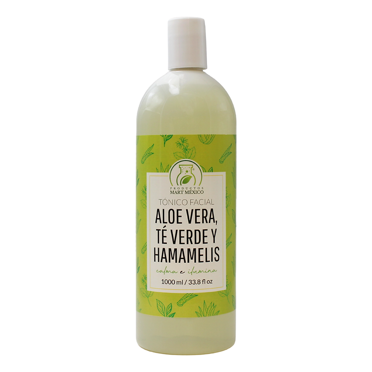 Tónico Facial de Aloe Vera / Té Verde / Hamamelis Productos Mart México 1 L