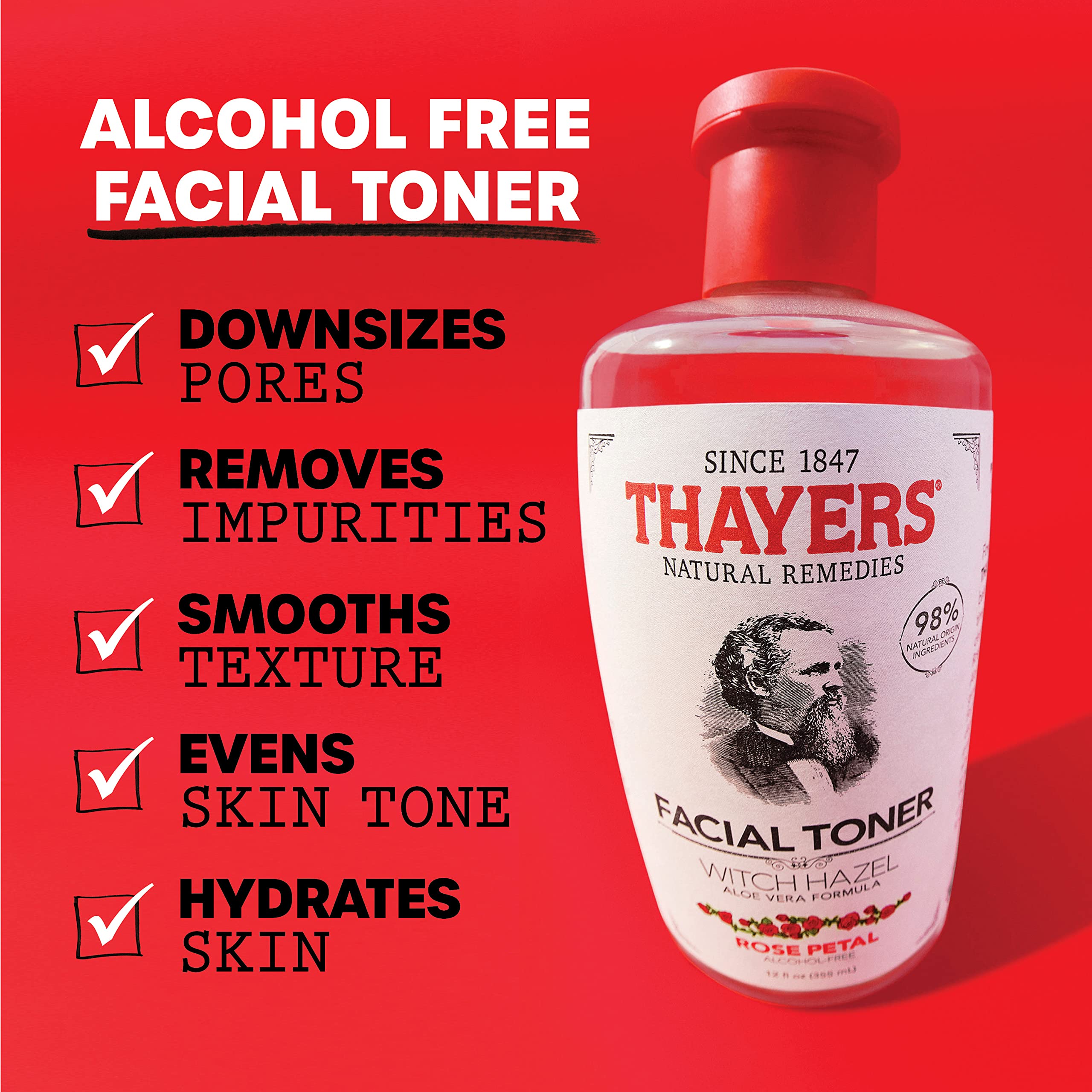Foto 3 pulgar | Tónico Facial Thayers Sin Alcohol con Pétalos de Rosa y Hamamelis 250 Ml - Venta Internacional