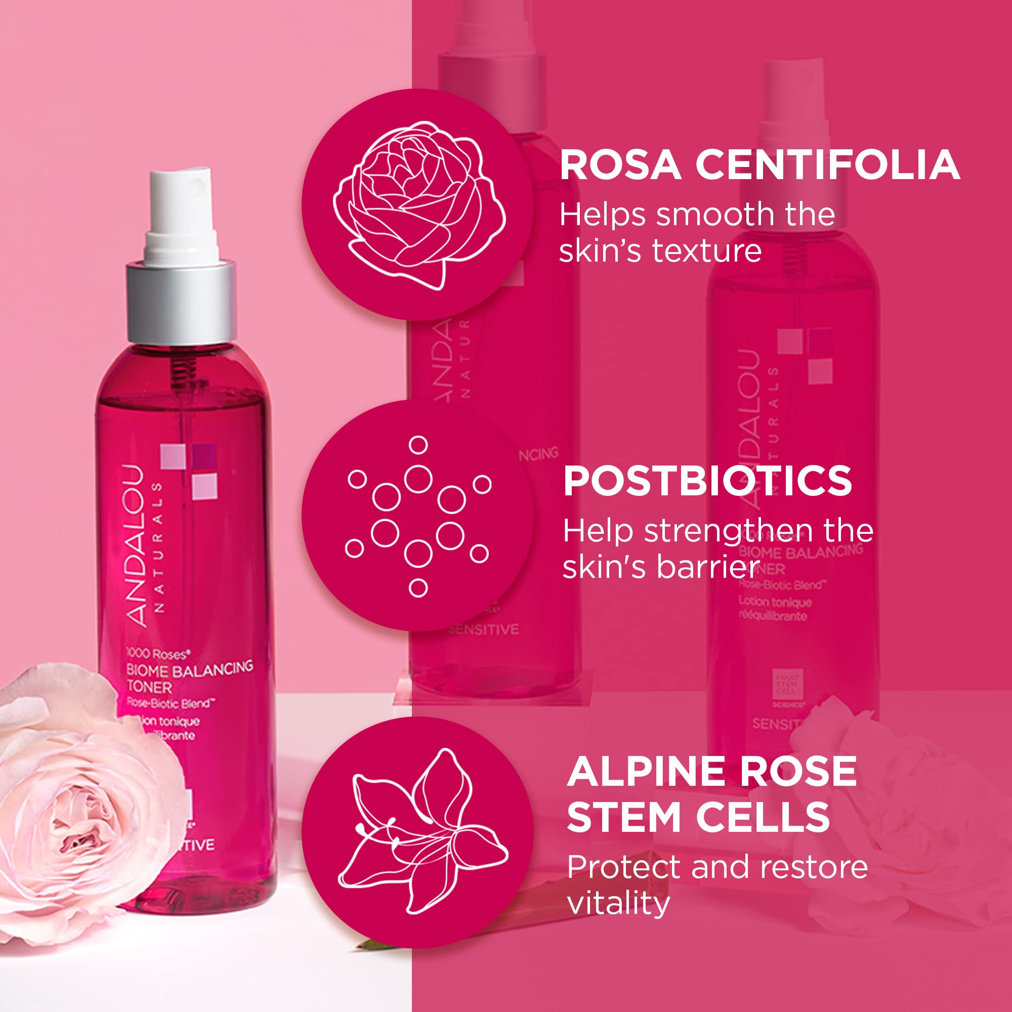 Foto 5 pulgar | Tónico Facial Andalou Naturals 1000 Roses Biome 178 ml - Venta Internacional