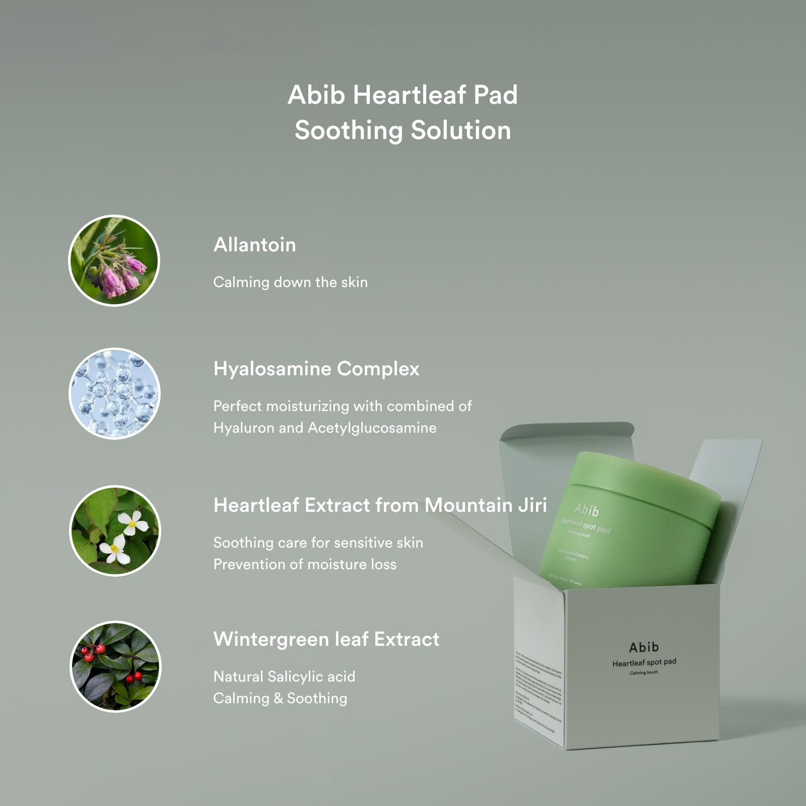 Foto 6 pulgar | Almohadillas De Tóner Abib Heartleaf Spot Pad Calming Touch 80 Almohadillas - Venta Internacional.