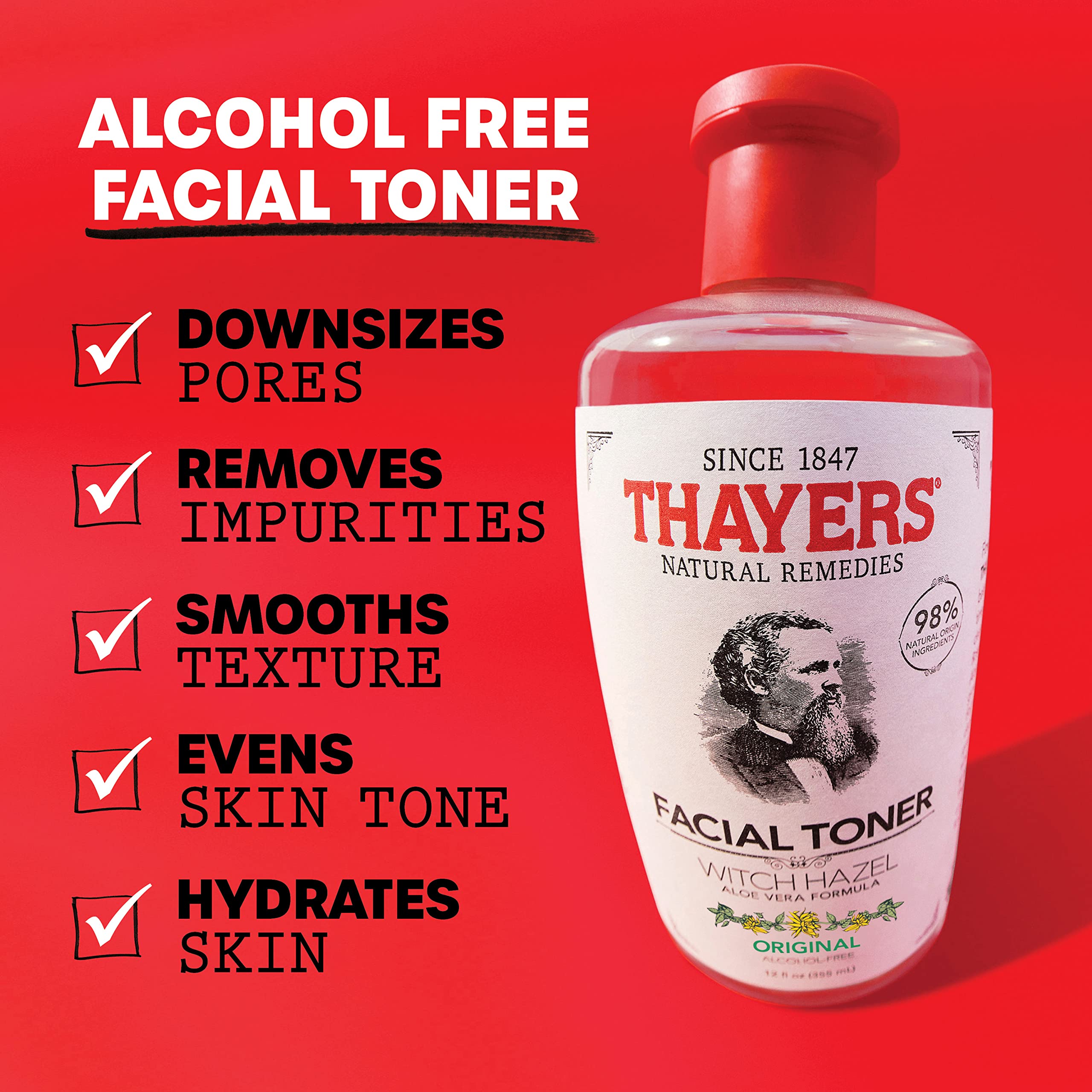 Foto 3 pulgar | Tónico Facial Thayers Hamamelis Sin Alcohol Con Aloe, 355 Ml - Venta Internacional.