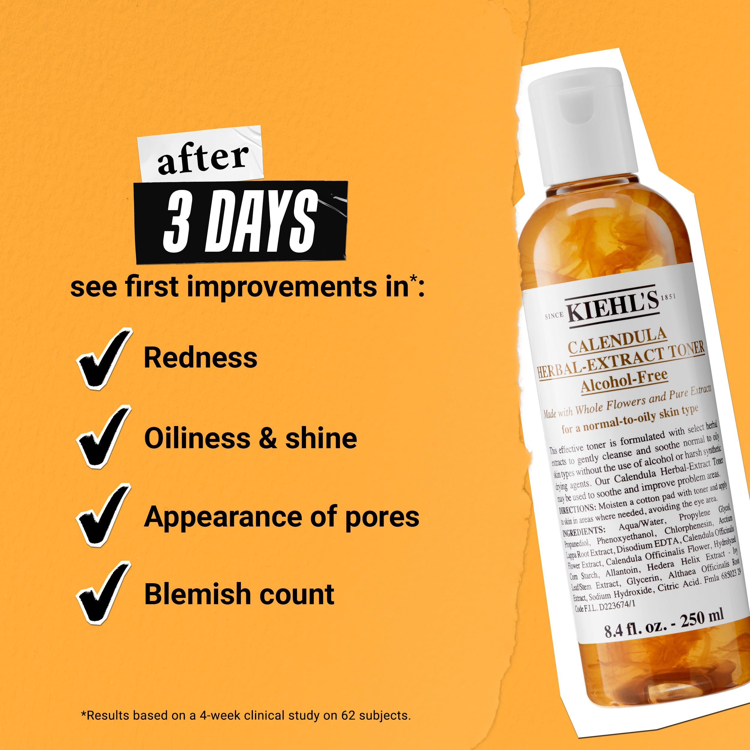 Foto 5 | Tónico Kiehl's, Extracto De Hierbas De Caléndula, Sin Alcohol, 125 Ml - Venta Internacional.