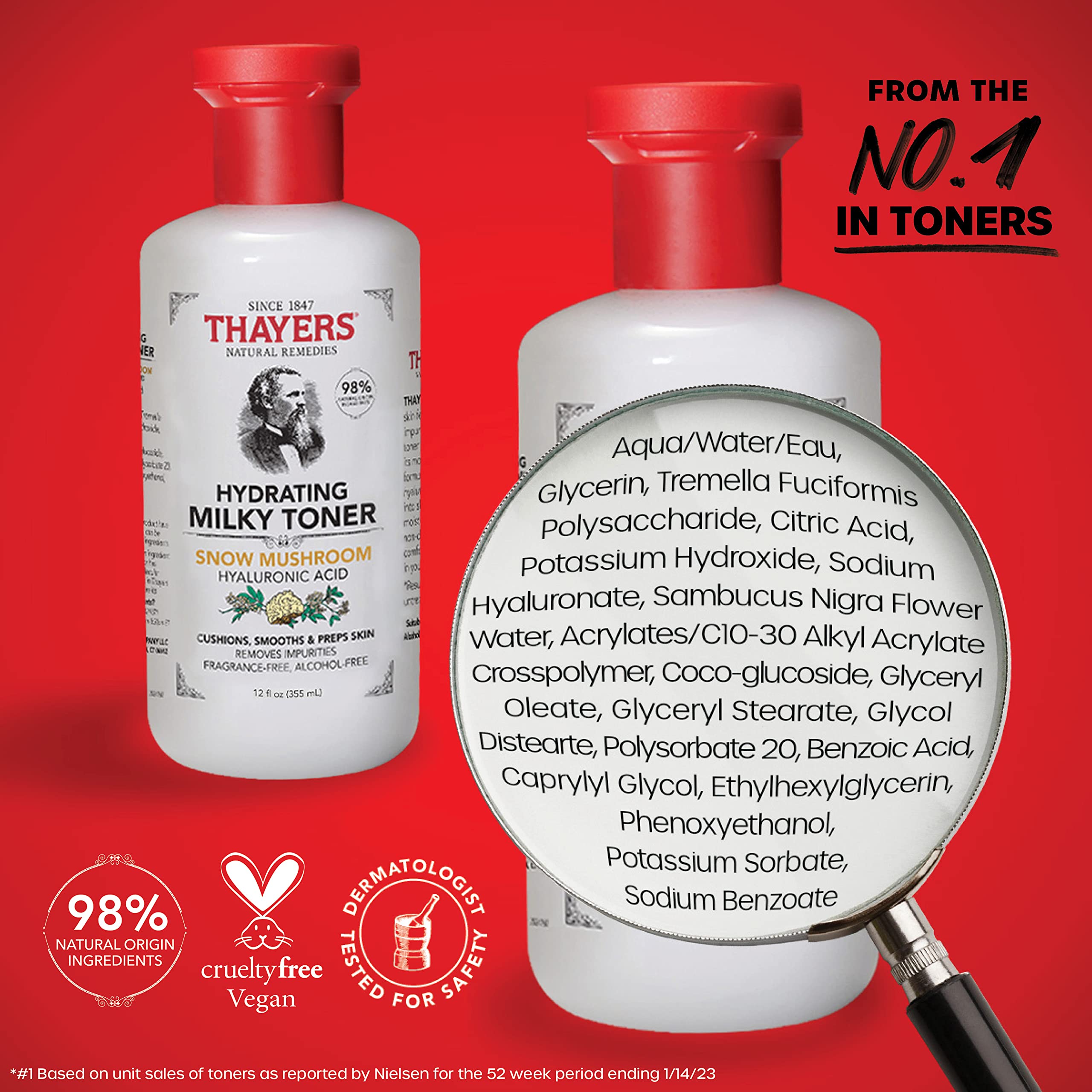 Foto 7 pulgar | Tónico Facial Thayers Milky Con Hongos De Nieve Y Ácido Hialurónico - Venta Internacional.