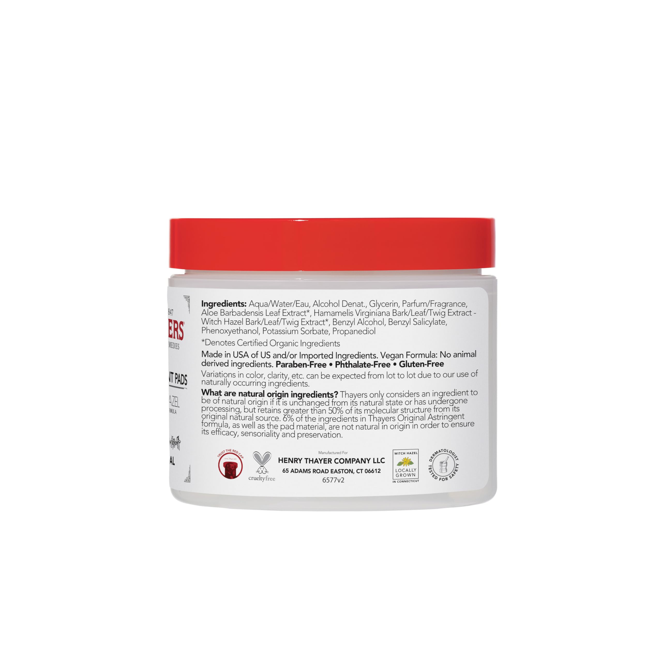 Foto 8 pulgar | Almohadillas Astringentes Thayers Original Witch Hazel Con Aloe, 60 Unidades - Venta Internacional.