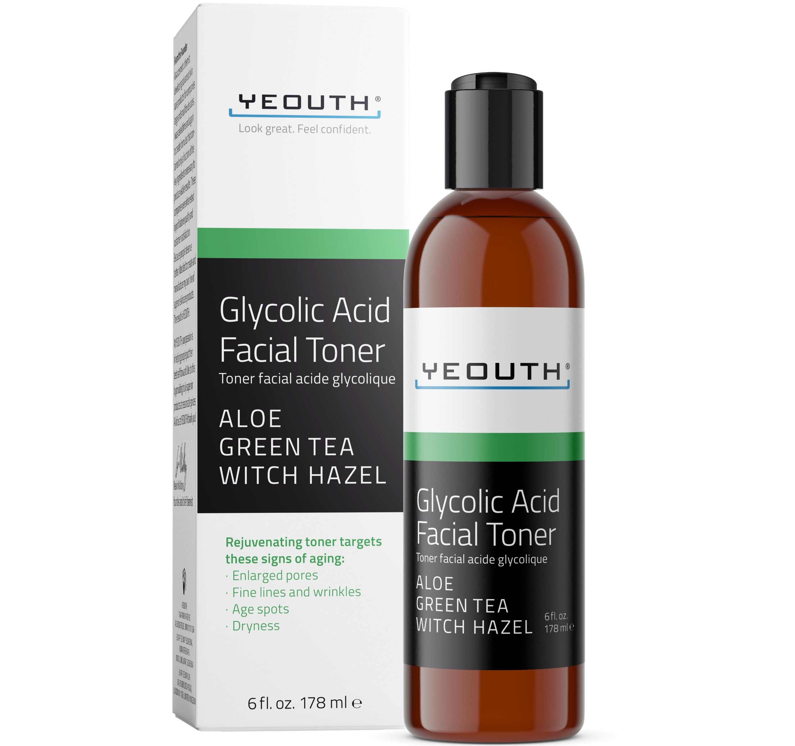 Foto 2 pulgar | Tónico Yeouth Ácido Glicólico 8% Con Hamamelis 180 Ml Para Rostro - Venta Internacional.