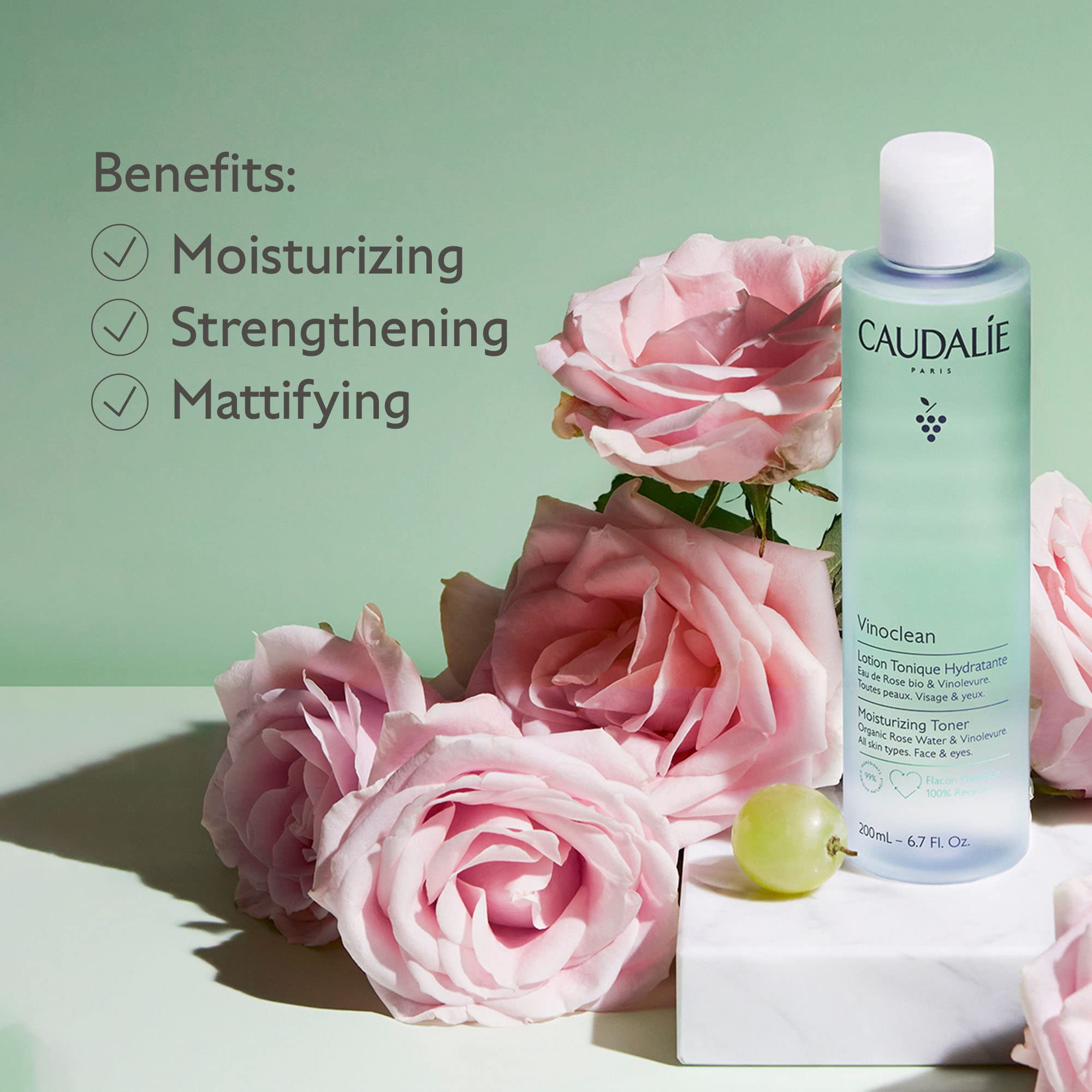 Foto 2 | Tónico Hidratante Caudalie Vinoclean Con Agua De Rosas 200 Ml - Venta Internacional.