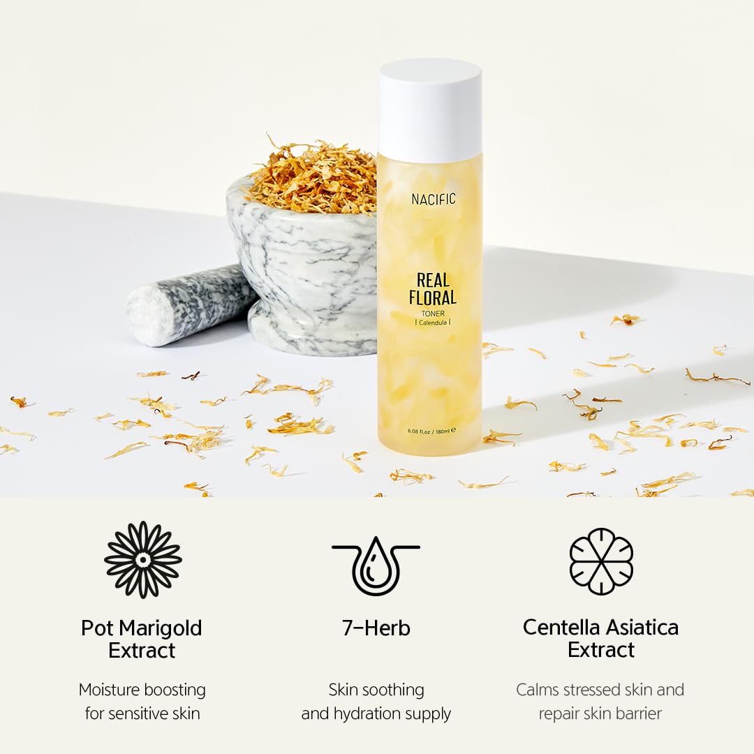 Foto 4 pulgar | Tonificador Nacific Real Floral Caléndula 180 Ml Con Ácido Hialurónico - Venta Internacional.