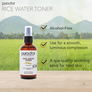 Foto 3 | Tónico Facial Pura D'or Agua De Arroz 100 Ml Iluminador E Hidratante - Venta Internacional.