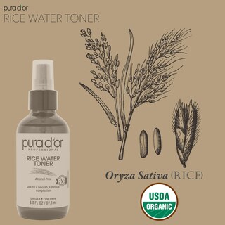 Foto 4 | Tónico Facial Pura D'or Agua De Arroz 100 Ml Iluminador E Hidratante - Venta Internacional.