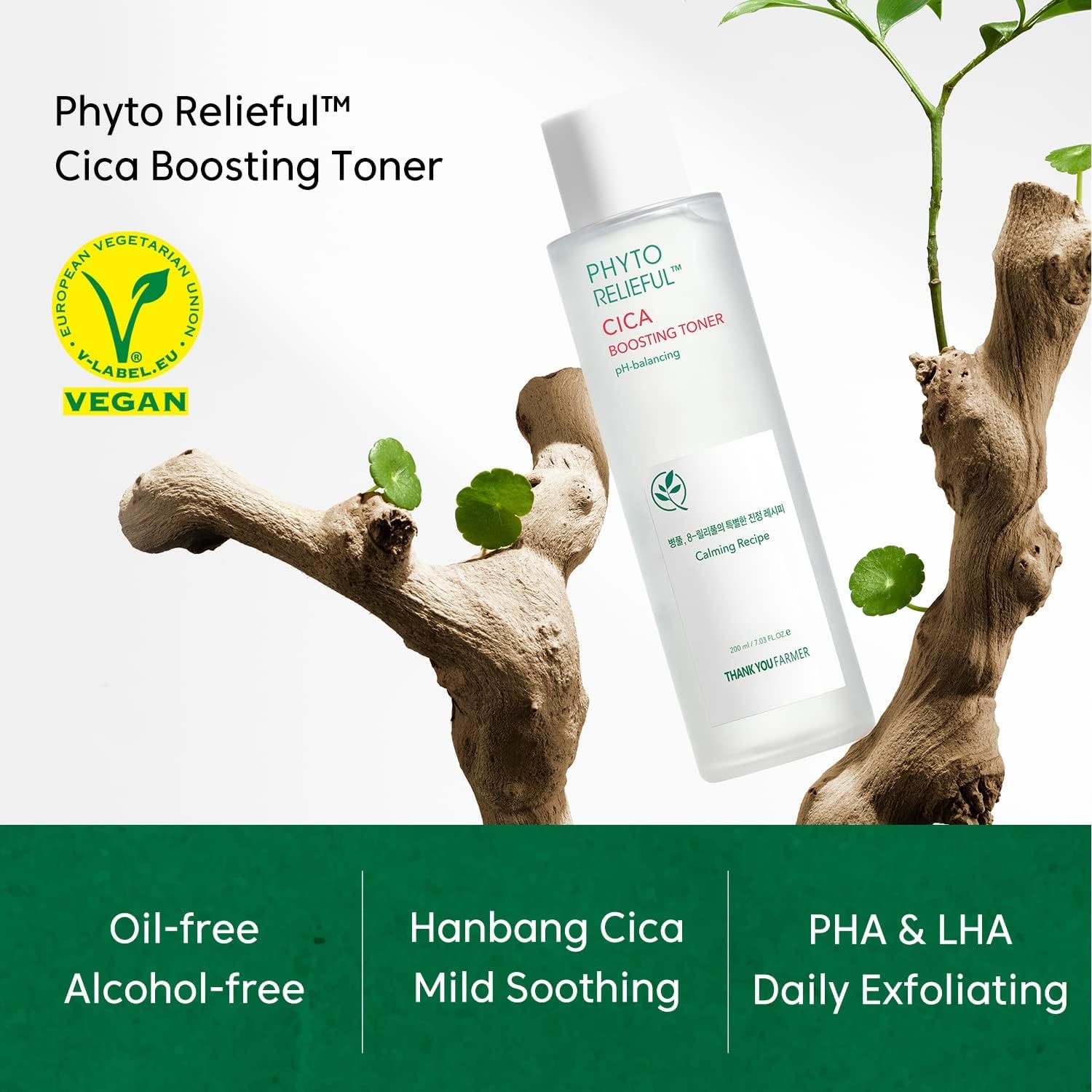 Foto 4 | Tónico Thankyou Farmer Phyto Relieful Cica Pha Lha 200 Ml - Venta Internacional.