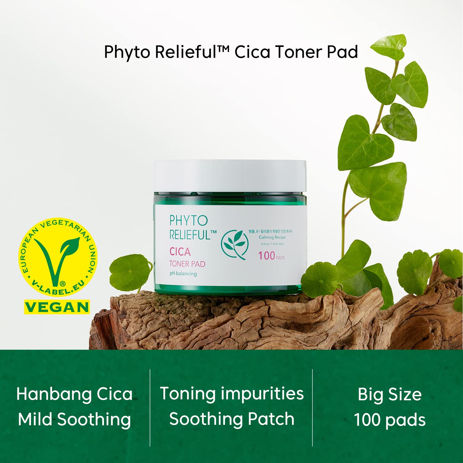 Foto 3 pulgar | Almohadilla De Tóner Thankyou Farmer Phyto Relieful Cica 220 Ml 100 Almohadillas - Venta Internacional.