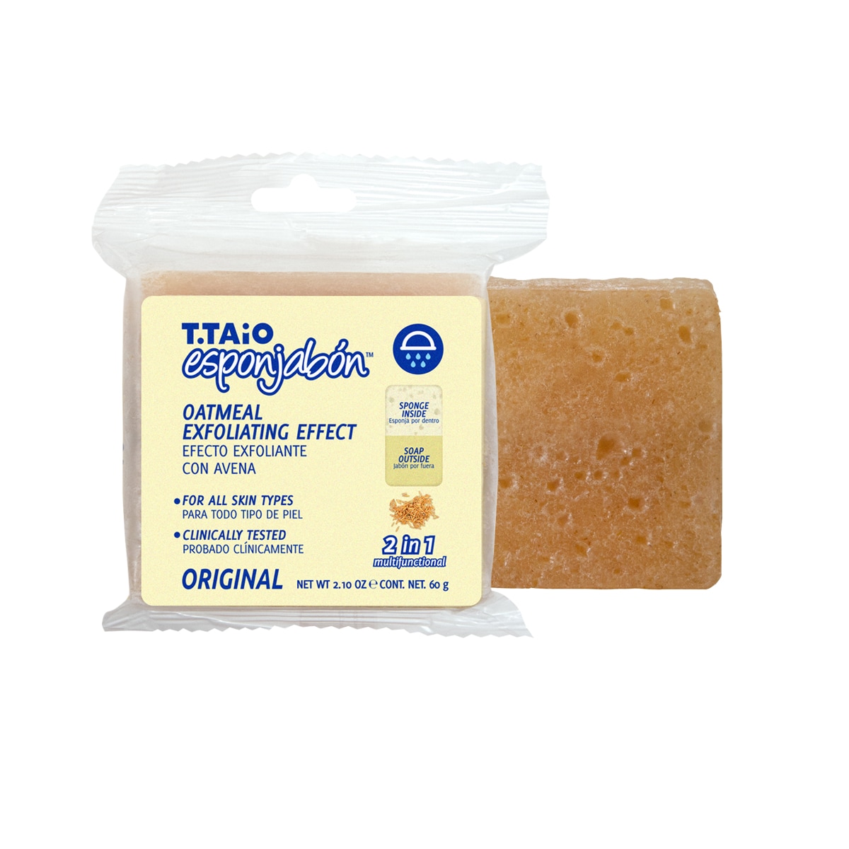 T.Taio Esponjabón Mini Avena Exfoliante 2 en 1 $199