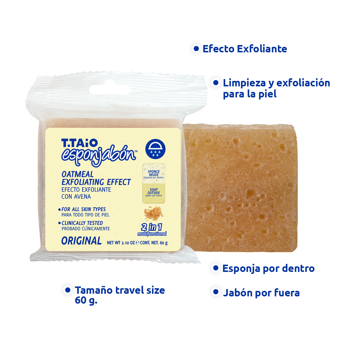 Foto 3 pulgar | T.Taio Esponjabón Mini Avena Exfoliante 2 en 1