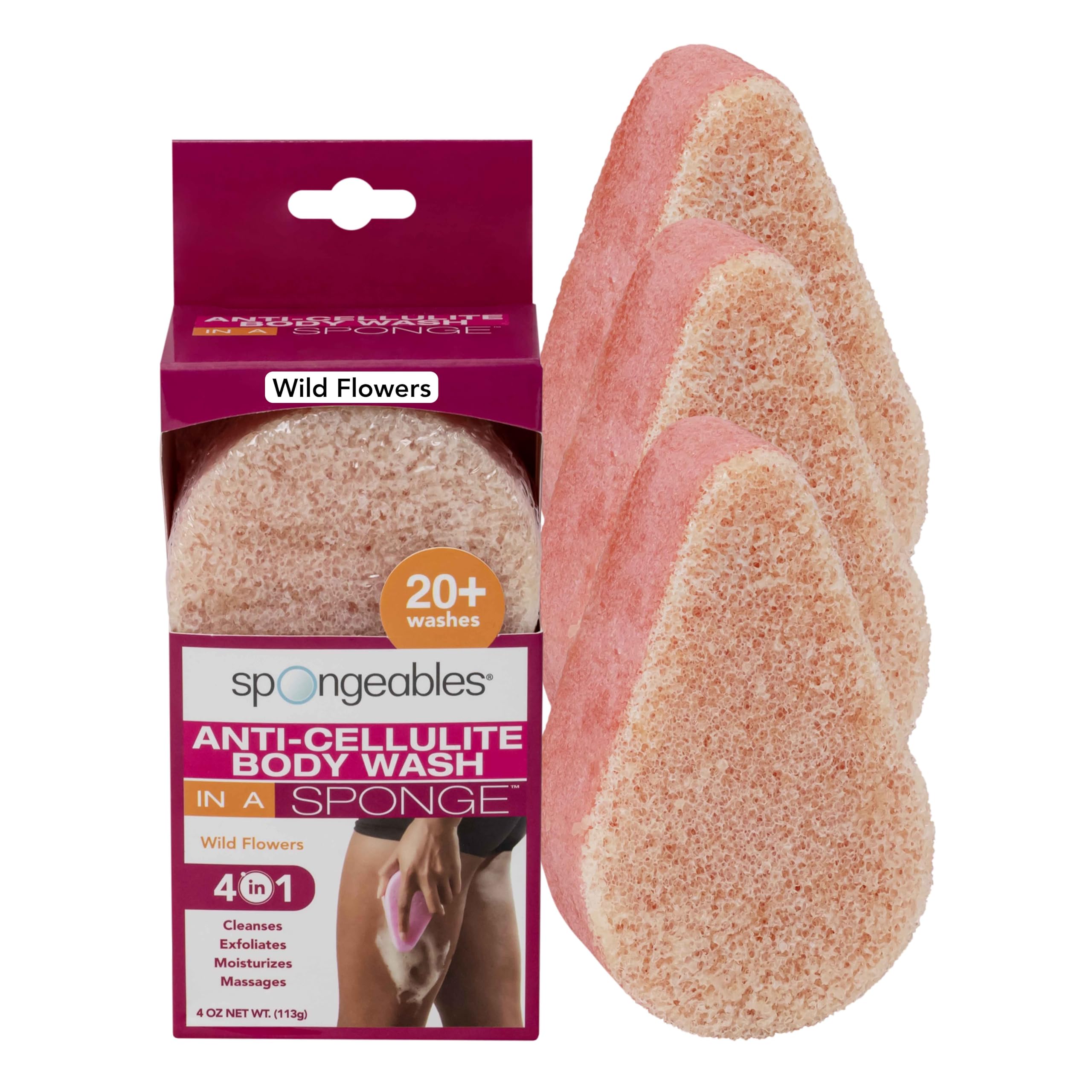 Esponja De Gel Corporal, Esponjosa, Anticelulítica, 20+ Wash X3 - Venta Internacional.