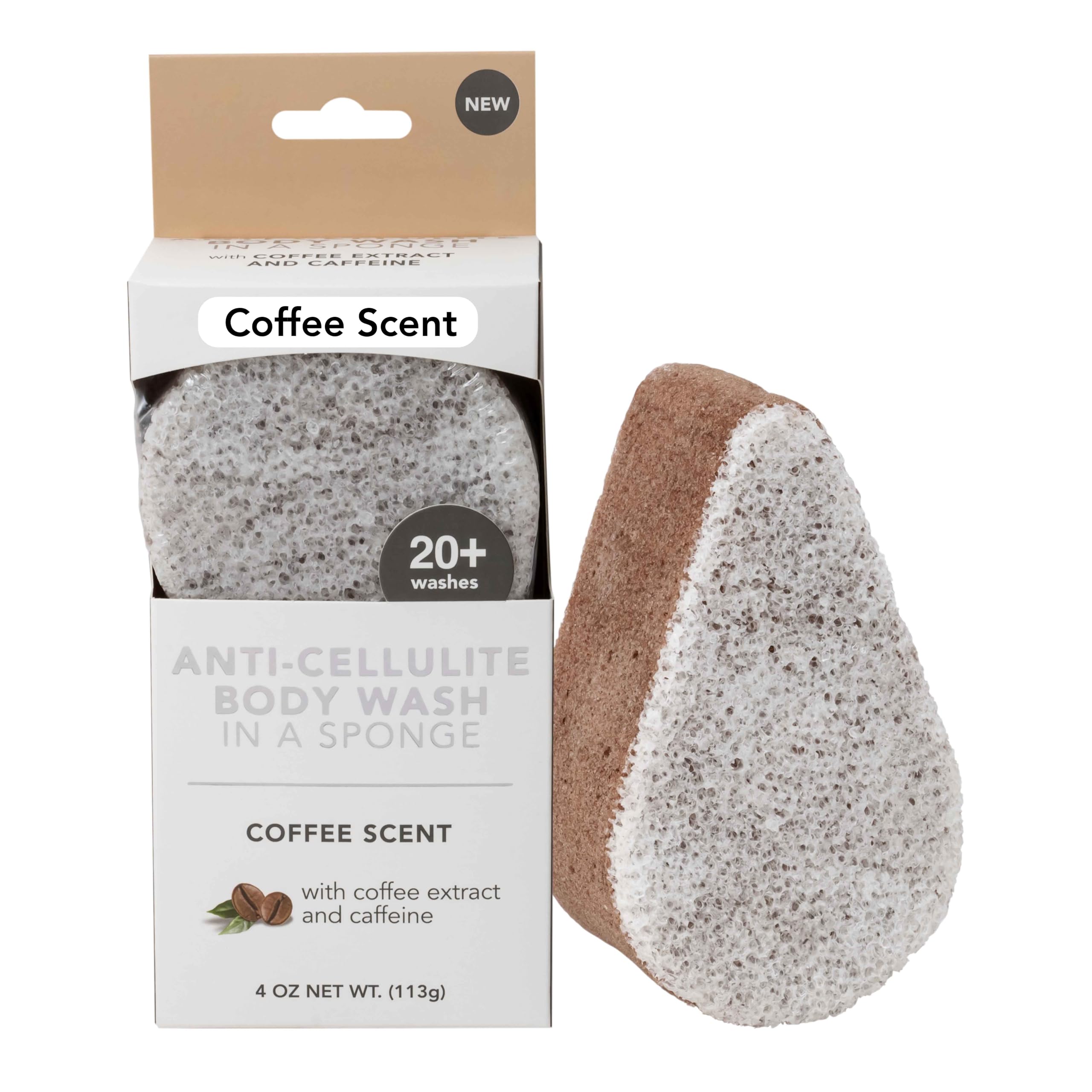Foto 2 pulgar | Esponja De Gel Corporal, Esponjosa, Anticelulítica, Café, Más De 20 Lavados - Venta Internacional.