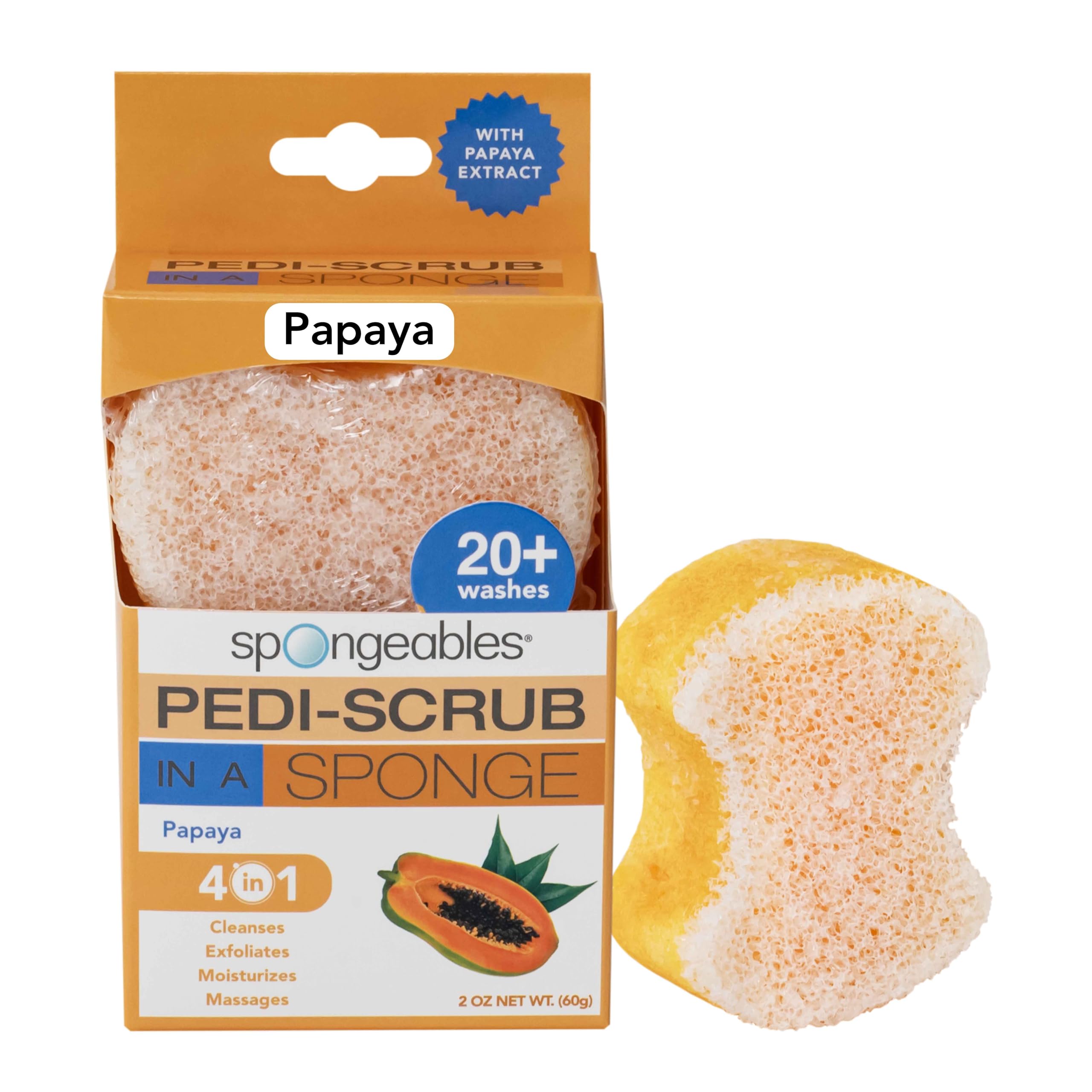 Foto 2 pulgar | Esponja Exfoliante, Esponjosa, Exfoliante, Exfoliante Para Pies, Papaya - Venta Internacional.