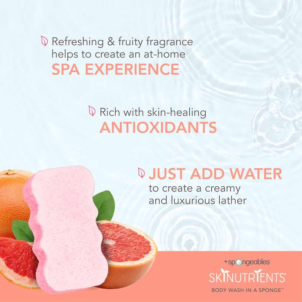 Foto 7 pulgar | Esponja De Gel De Baño, Esponjosas, Nutrientes Para La Piel, Pomelo Dulce - Venta Internacional.