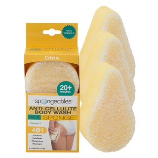 Foto 1 | Esponja De Gel Corporal, Esponjosa, Anticelulítica, Cítricos, 3 Unidades - Venta Internacional.
