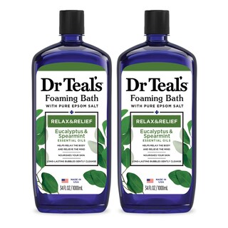 Foto 1 | Baño Espumoso Dr. Teal's Relax & Relief Eucalipto, 1 Litro (paquete De 2) - Venta Internacional.