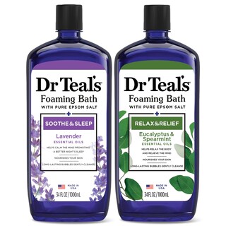Foto 1 | Baño Espumoso Dr. Teal's Con Sal Pura De Epsom, Lavanda Y Eucalipto, 1 Litro - Venta Internacional.