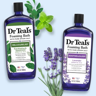 Foto 6 | Baño Espumoso Dr. Teal's Con Sal Pura De Epsom, Lavanda Y Eucalipto, 1 Litro - Venta Internacional.