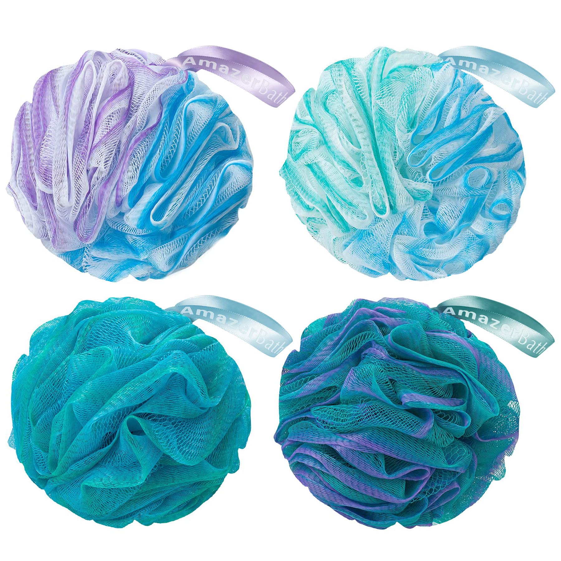 Juego De 4 Estropajos Exfoliantes Para Baño Loofah Sponge Amazerbath - Venta Internacional.