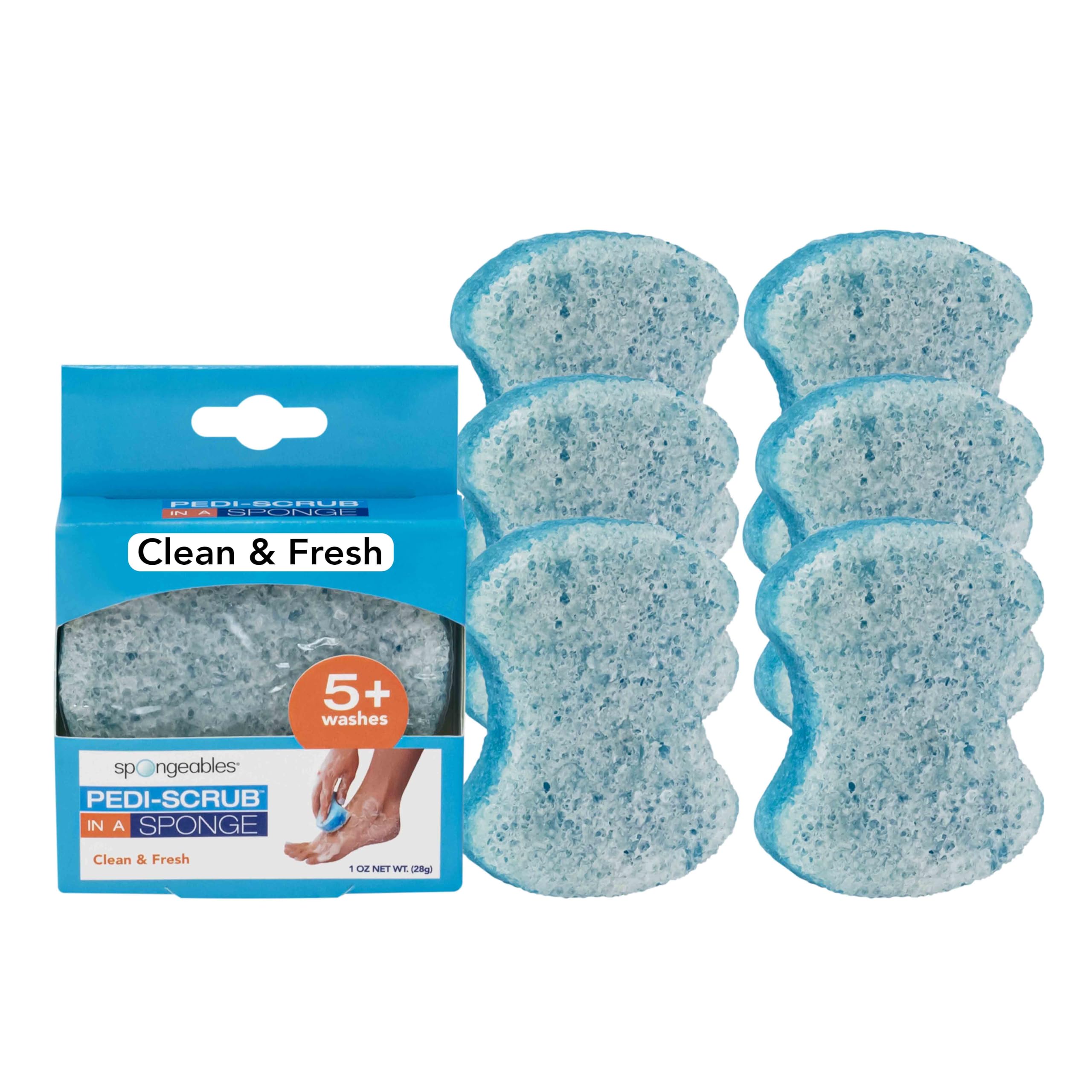 Foto 2 pulgar | Esponja Exfoliante Para Pies Spongables Pedi Scrub 5+ Wash, Paquete De 6 - Venta Internacional.