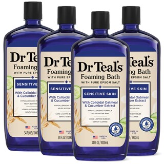 Foto 1 | Baño Espumoso Dr. Teal's Sensitive Skin Con Sal De Epsom 1 Litro (x4) - Venta Internacional.