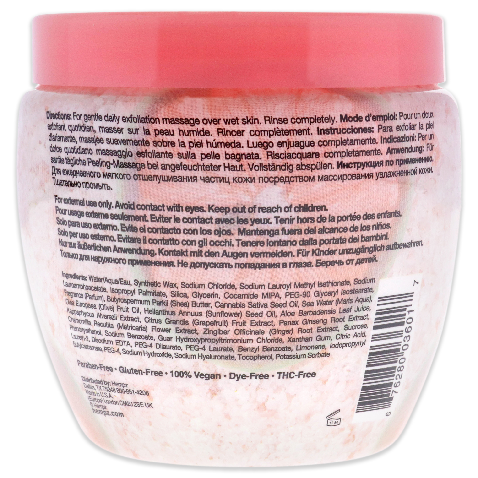 Foto 3 pulgar | Hempz Fresh Fusions Pink Pomelo And Himalayan Sea Salt Herbal Body Scrub For Unisex 7 Oz Scrub