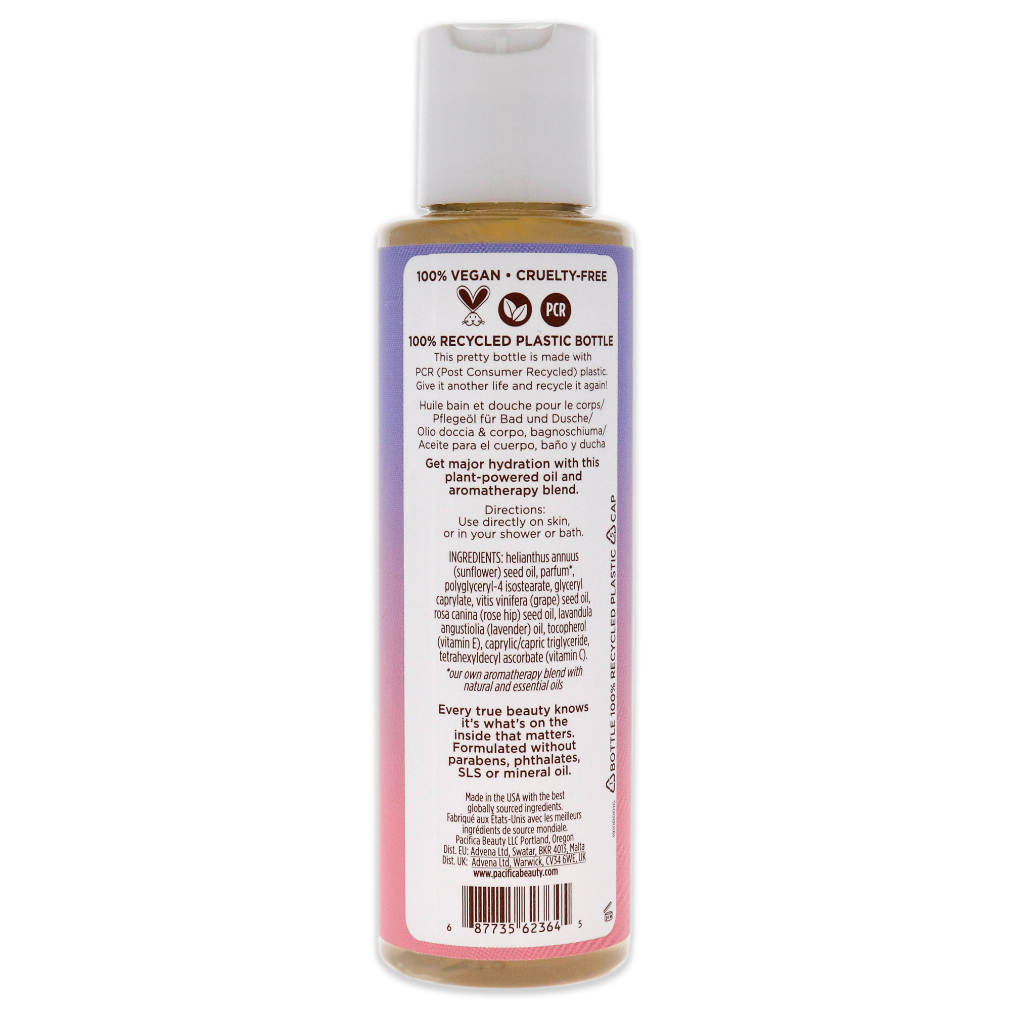 Foto 3 pulgar | Body Bath And Shower Oil - Lavender Moon Pacifica Transparent Colour