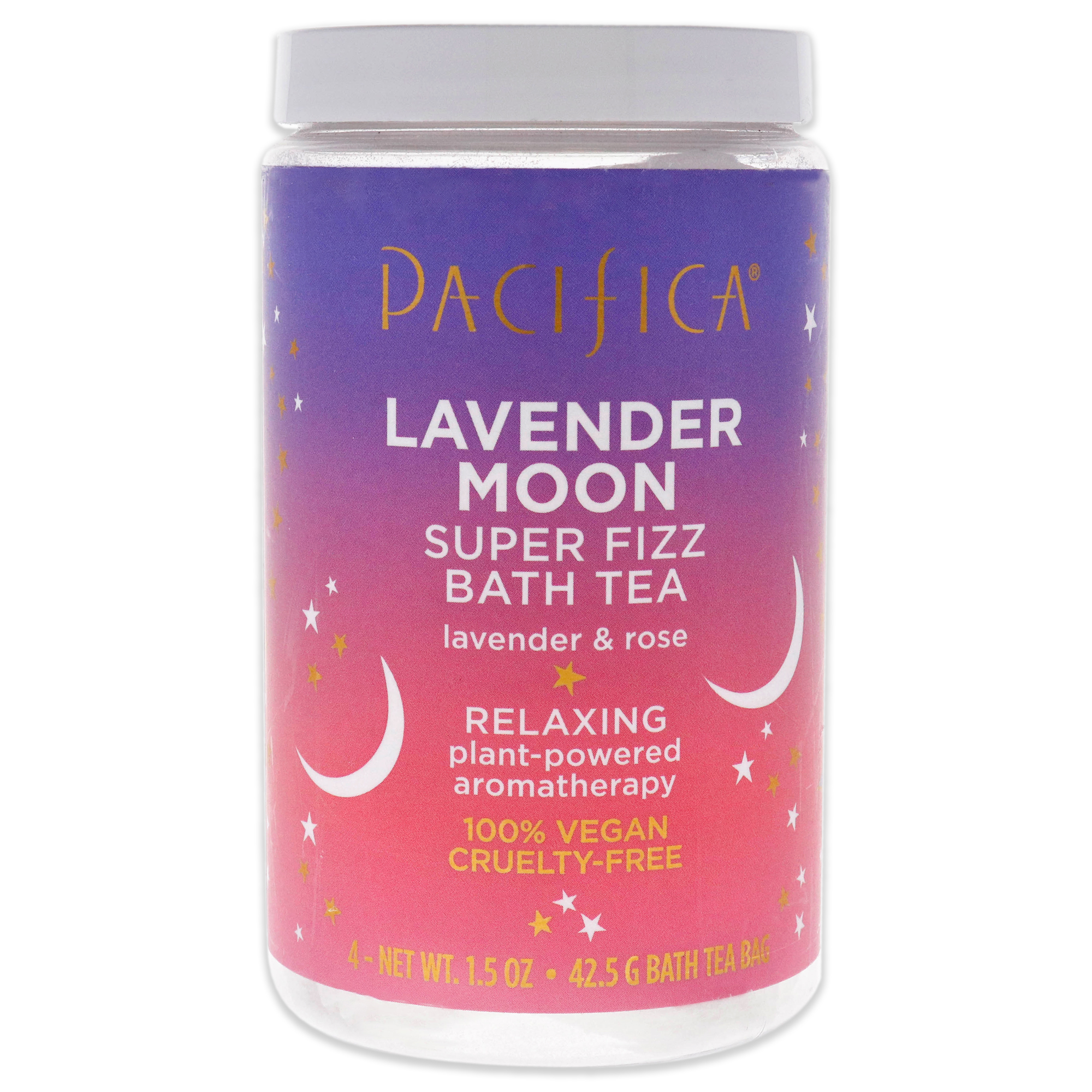 Foto 2 pulgar | Pacifica Super Fizz Bath Tea - Lavender Moon For Women 4 Count Bath Tea