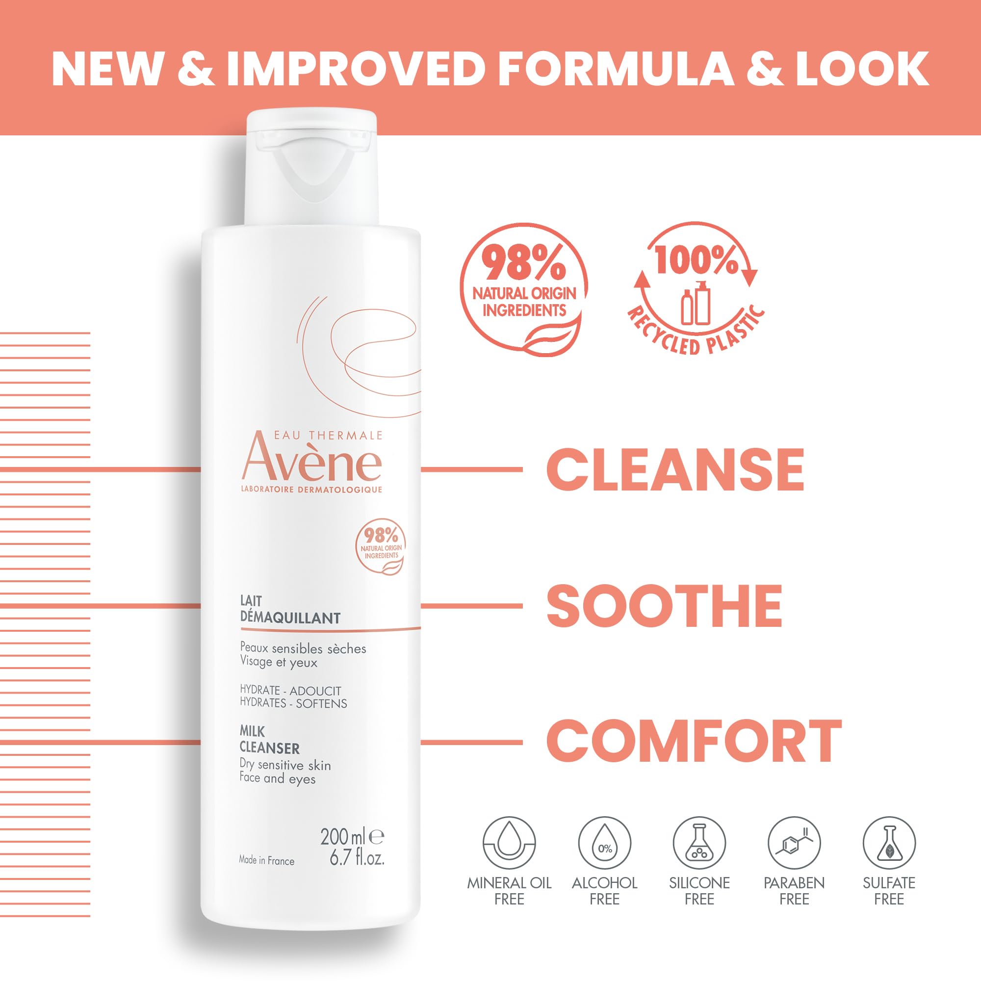 Foto 3 pulgar | Loción Limpiadora Eau Thermale Avène Gentle Milk 200 Ml Sensitive - Venta Internacional.