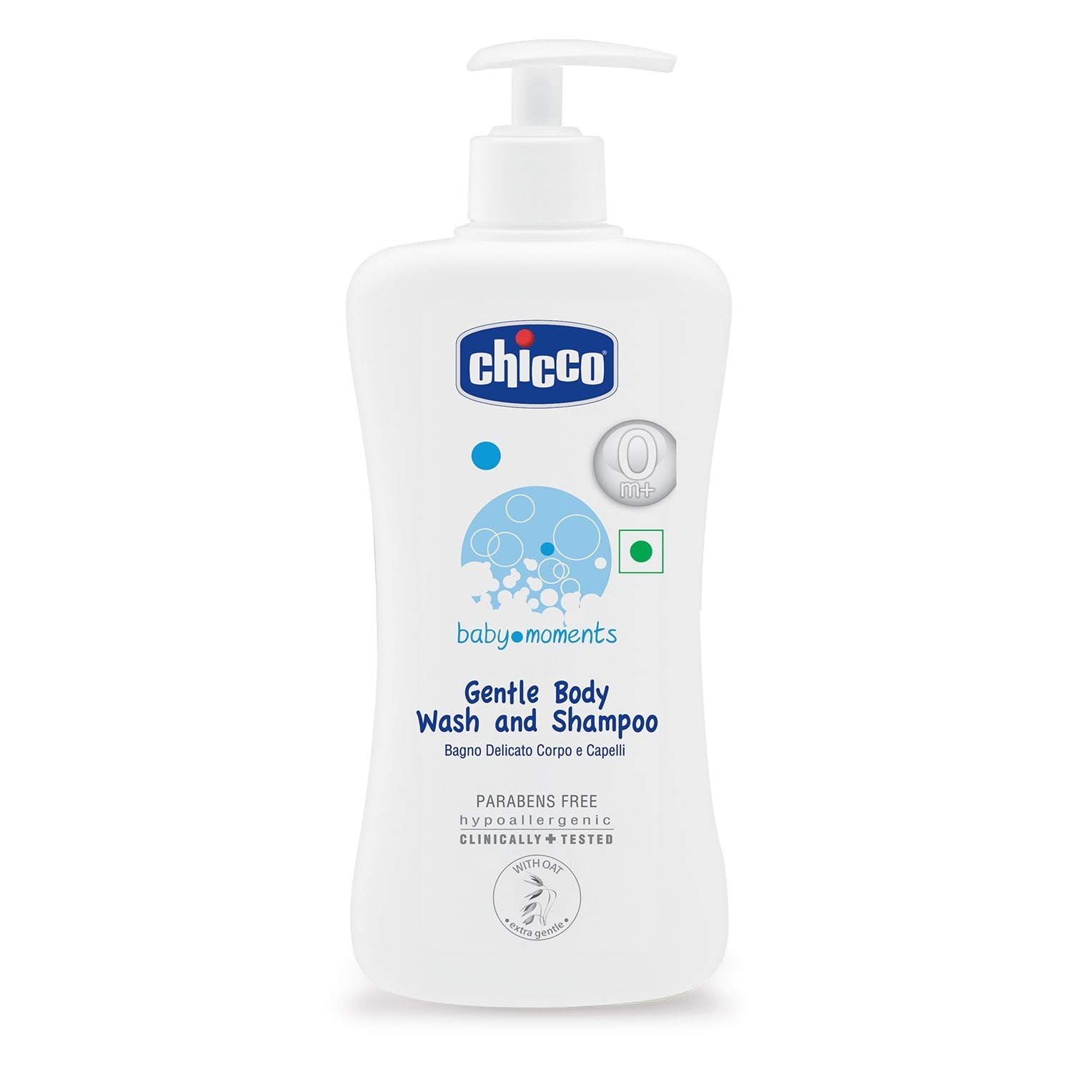 Champú Y Jabón Corporal Chicco Baby Moments Gentle (500 Ml) - Venta Internacional.