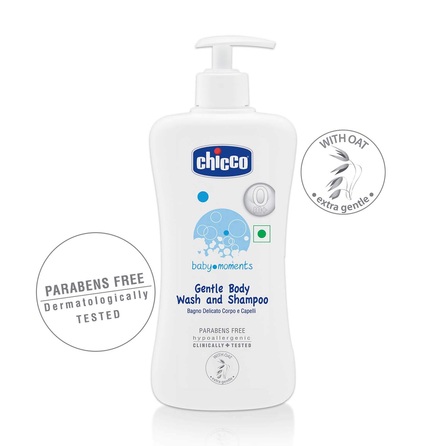 Foto 3 pulgar | Champú Y Jabón Corporal Chicco Baby Moments Gentle (500 Ml) - Venta Internacional.