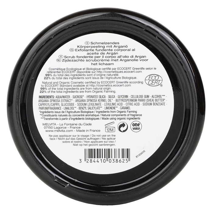 Foto 3 pulgar | Exfoliante Corporal Melting L'argan Bio Con Aceite De Argán Melvita - Venta Internacional