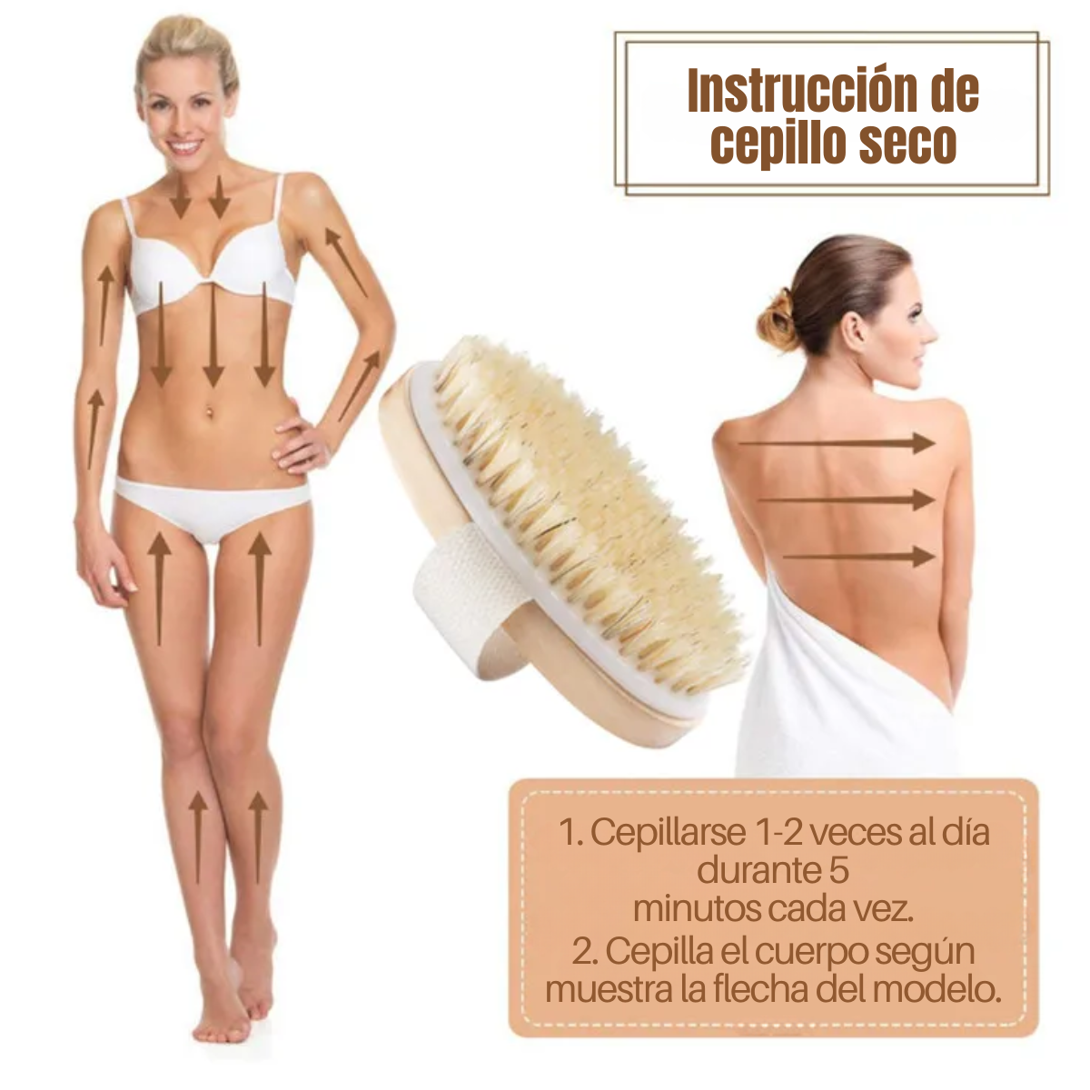 Foto 4 pulgar | Cepillo Exfoliante Corporal Natural De Bambú Y Madera