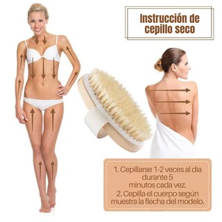 Foto 3 | Cepillo Exfoliante Corporal Natural De Bambú Y Madera