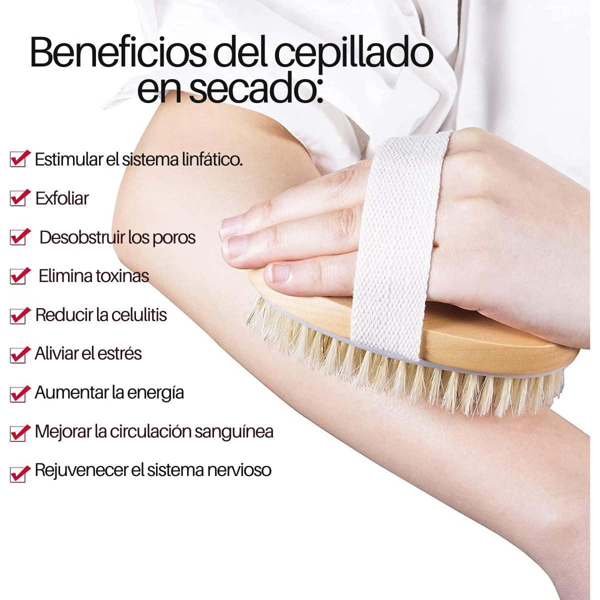 Foto 7 pulgar | Cepillo Exfoliante Corporal Natural De Bambú Y Madera