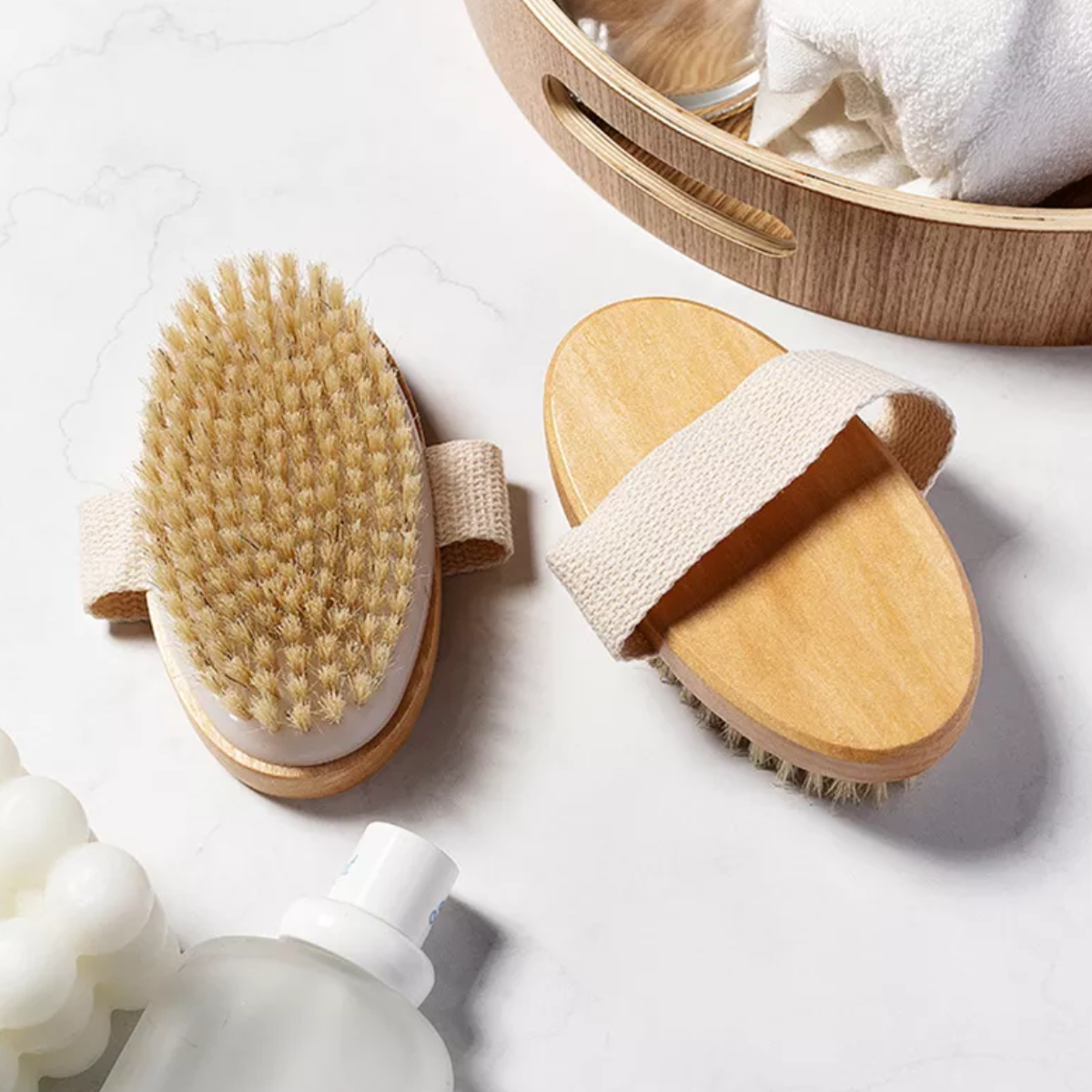 Foto 9 pulgar | Cepillo Exfoliante Corporal Natural De Bambú Y Madera
