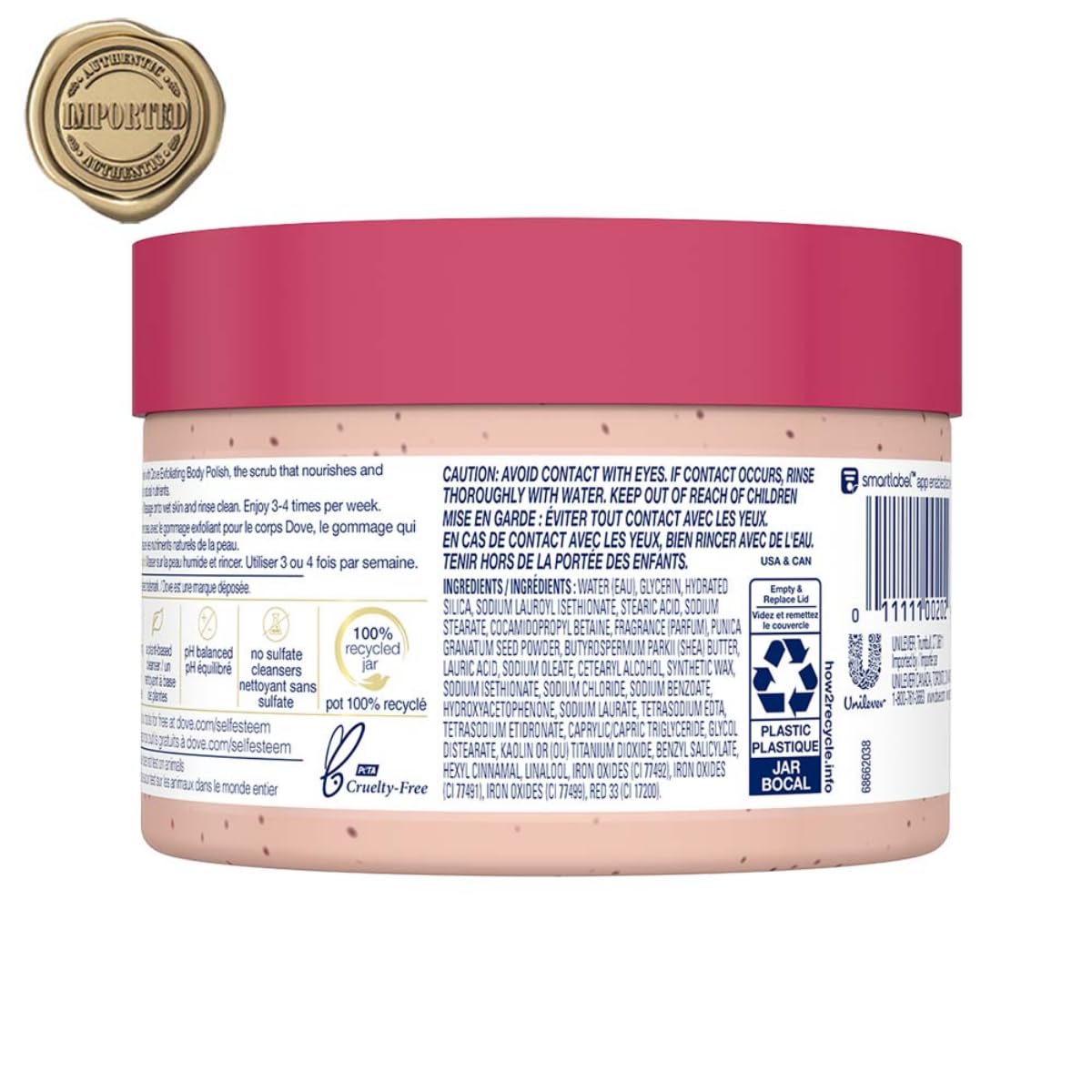 Foto 4 pulgar | Exfoliante Corporal Dove Granada y Manteca de Karité 298 g Silky Skin - Venta Internacional