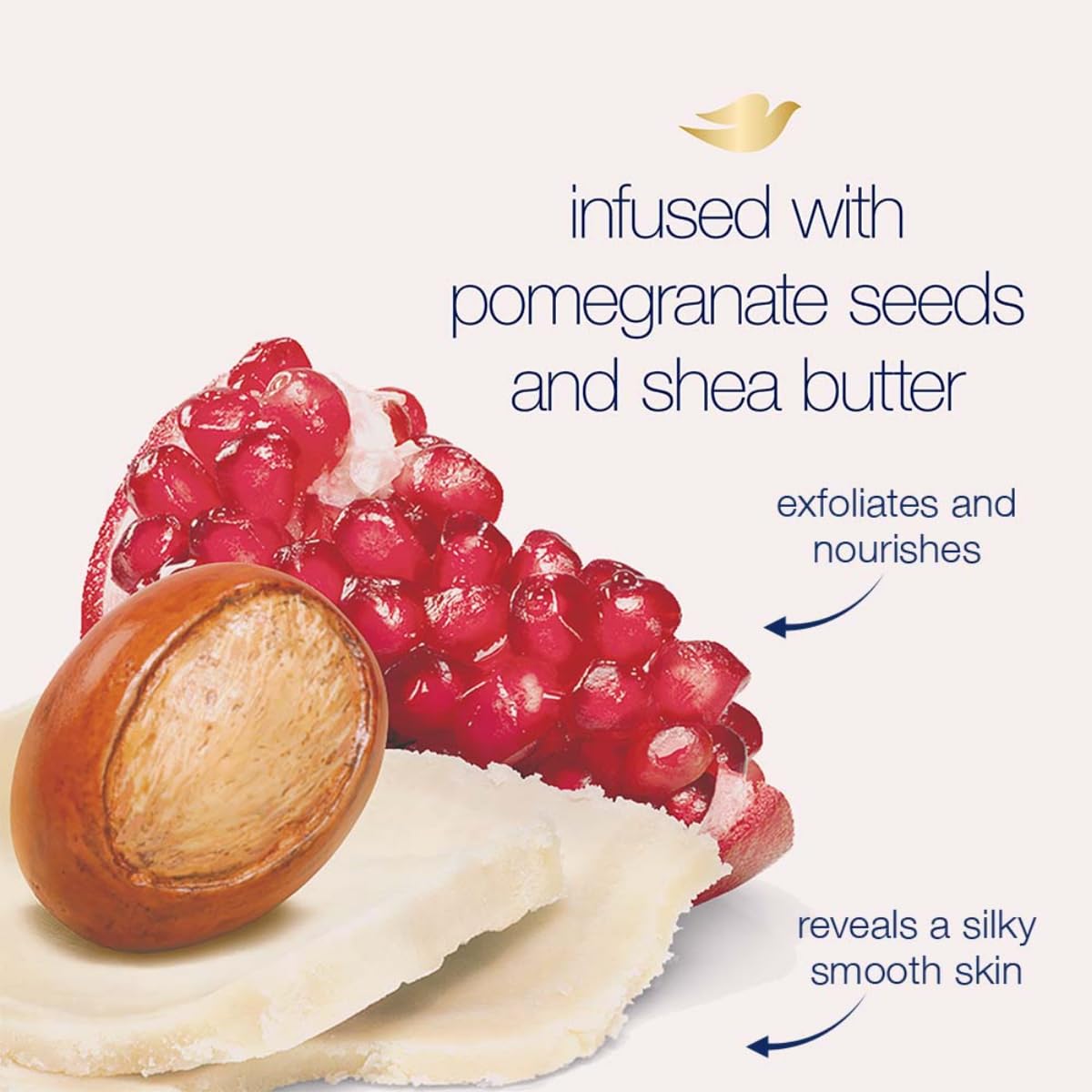 Foto 4 | Exfoliante Corporal Dove Granada y Manteca de Karité 298 g Silky Skin - Venta Internacional