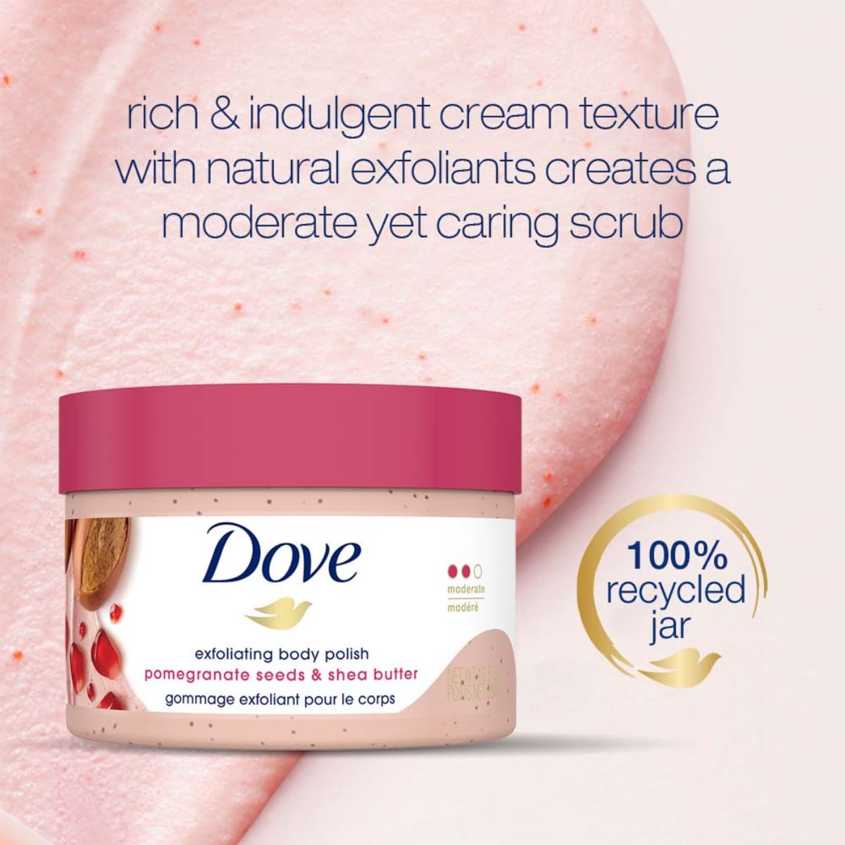 Foto 5 | Exfoliante Corporal Dove Granada y Manteca de Karité 298 g Silky Skin - Venta Internacional